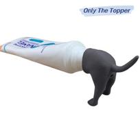 Whimsical Poop-shaped Dog Butt Toothpaste Topper Multiple Color Options pilka spalva