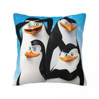 P-Penguins Funny Of M-Madagascar Pillow Cover Funny Pillow Case Party Home Decor Cushion Cover Square Design Pillowcases Gift Peach skin 18*18(CM)-1Pcs