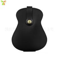 Leather Embroidered Paddle Bag Large Capacity Guitar Paddle Storage Bag Folk Guitar Paddle Box