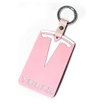 CRCUD1 3D Design Highlight Key Card Holder Silicone Protector Cover Keychain for Tesla Model 3 Model Y Accessories