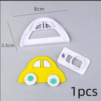Fondant Cake Decorating Cookie Embosser Mold Cartoon Car Tractor Train Shaped Biscuit Pastry Stamp Hand Press For Baking Tools