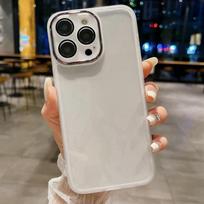 Skaidrus minkštas telefono dėklas Motorola Moto G35 5G G14 G24 G04 G34 G54 G85 Edge 50 60 Oneplus iPhone 16 12 13 15 14 Apsauginė plėvelė kameros lęšiui Oneplus 11 balta