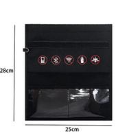 Signal Blocking Bag Mobile Phone Anti-radiation Signal Shielding Bag Faraday Cage Pouch Car Key Radiation Protection Storage Bag 25x28cm juoda