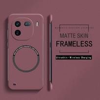 Frameless Magnetic Ultra Slim Case For Magsafe Xiaomi Mi 15 14 13T 13 Pro Lite Wireless Charging Hard PC Matte Back Cover for Xiaomi 15