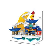 Guanghan rūmų konstruktorius dėlionė mikro dalelės architektūra gimtadienio dovana surinkimas kūrybingas