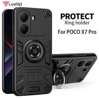 For POCO C75 Armor Shockproof Phone Case For Poco X7 Pro F7 C71 Soft TPU Frame Hard Plastic Protective Back Cover Pc + tpu&Poco x7 juoda
