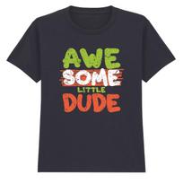 Awesome Little Dude Positive Affirmation Boys Kids T-Shirt Fun Graphic Tee 120
