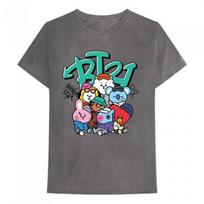 BT21 Unisex Suaugusiųjų Gatvės Nuotaikos Grupiniai Marškinėliai S juoda