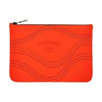 Hermes Neobain Bangos Perforuotas Raštas Reljefinis Nailoninis Sankabukas Vidutinio Dydžio Moteriškas Sankabukas Oranžinis H103405M01 Medium