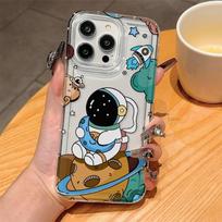 Space astronauts are suitable for Apple 15pro/12 anti-drop simple mobile phone case 13/14promax soft glue 11/16. iPhone 7/8