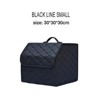 Automobilio bagažinės organizavimo dėžė, didelės talpos, daugiafunkcinė automobiliui, laikymo krepšys, tvarkymas, odinė, sulankstoma avariniam atvejui Black S