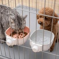 Hanging Hanging Dog Bowl Anti-choke Pet Water Bowl Easy Clean Pet Food Bowl  Indoor Feeding rožinė