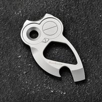 Owl Shaped Titanium Bottle Opener ,EDC Multi Tool with Keychain, Durable Zinc Alloy, Ideal for Camping, Hiking, and Everyday Use Sand blasting