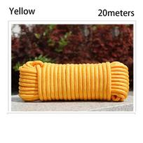 Camping Equipment Outdoor Tool Paracords 550 Rope Lanyard Tent Ropes Paracord Cord Survival kit 5meters geltona