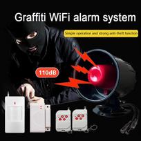 Wireless High Decibel WiFi Siren: Home Security Anti-Theft Alarm System WIFI speaker + EU power adapter + 1 remote