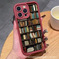 Vintage book bookshelf for iPhone case Apple 11/12/13/14Pro/15/16 phone case 78 iPhone 7/8