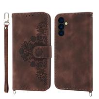 Atverčiamas odinis dėklas, skirtas Samsung Galaxy S26 Ultra S25 S24 S23 FE S22 S21 A17 A37 A57 A27 A07 A16 A26 A36 A56, su kortelių dėklu, piniginės dangtelis Galaxy S22 5G ruda