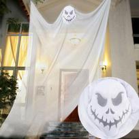 Eerie 3.3m Hanging Ghoul Ghost Decoration With Scary Skull For Halloween Fun balta