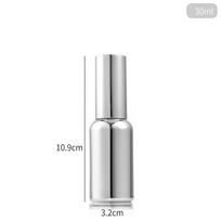 5-100ml Sidabru dengtas stiklinis kvepalų buteliukas, nepralaidus, nešiojamas įpilamas indelis eteriniams aliejams ir losjonų pavyzdžiams Glass white