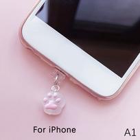 Phone Dust Plug Cute Cat Claw Phone Accessory Pendant Decoration For Iphone Type-C Charging Interface A1