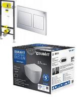 Potinkinis WC komplektas Viega Prevista su mygtuku ir WC puodu Duravit ME by Starck