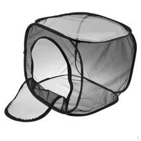 & Butterfly Portable Habitat Terrarium Collapsible Butterflies Mesh Cage S gray