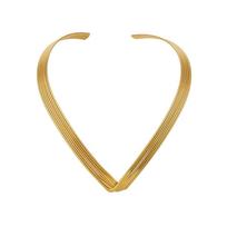 Geometric V Shape Chokers Necklace Stainless Steel Minimalists Designs For Women Daily Wear With Plating 1