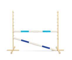 Przeszkoda Skokowa Do Hobby Horse 160Cm, H-120 Cm, Dwie Belki - Jasny Niebieski I Ciemny Niebieski