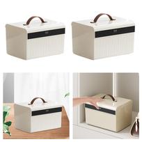 Lockable Storage Box with Coded Lock Portable Versatile Convenient Locking Box 28cmx21cmx18cm