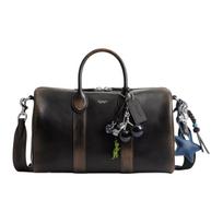 Coach Compsaa 34 Vintage Leather Zipper Closure Tote Bag Unisex handbags Black CDU96-Y4B Basic Set (Bag+Dust Bag)