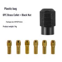 Black Nut Electric Grinder Accessory with Brass Collet and Copper Core Motor