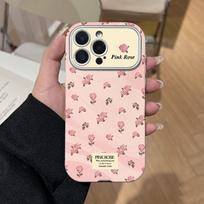 Retro pink rose mobile phone case for Apple 17Pro soft case 16 niche girl heart Internet celebrity same protective case Apple 17