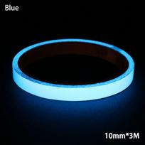 Stage Decorations Moto Luminous Tape Car Reflective Stripe Night Safety Strip Green Fluorescent 10mm x 3M mėlyna