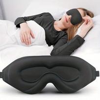 1-Pack 3D Contour Sleep Mask, 100% Blackout, Adjustable Strap, Soft Breathable For Side Sleepers, Travel/Night Shift/Deep Sleep