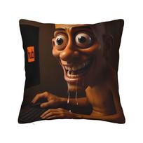 Tung Tung Tung Sahur Pillow Case Print Pillow Cover Funny Pillowcases For Couch Sofa Bedroom 30cmx30cm