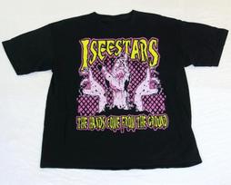 Vtg I SEE STARS Band Cotton Black All Size Unisex Shirt S