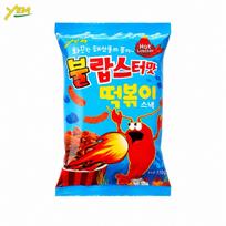 YEM Spicy Lobster Flavor Rice Cake Stick Puffed Snacks 100g 100g blue