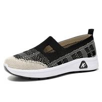 Springtime Women'S Gym Vulcanized Shoes Pink Women'S Daily Wear Shoes Stylish Airy Mesh Flat Sole Trekking One Kick Shoes 36