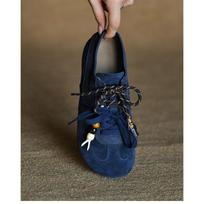 Inner height increase matte cowhide blue Dexun shoes women's fashion casual shoes new leather women's shoes single shoes 40