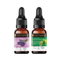 Levandų ir pipirmėčių eterinių aliejų rinkinys (2 x 15 ml), Levandų ir pipirmėčių eterinių aliejų rinkinys, Soulflower