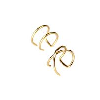 14K Gold Filled Ear Cuff Set for Non Pierced Ears,Criss Cross and U-shape Ear Clip, Women's Personalized Jewelry 2pcs
