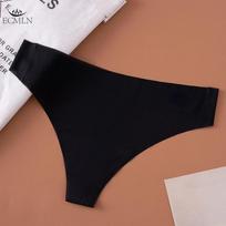 G-string Stringai Moteriški No Show Žemo aukščio stringeliai Kelnaitės Besiūliai apatiniai Kelnaitės kelnaitės apatinės kelnės M juoda