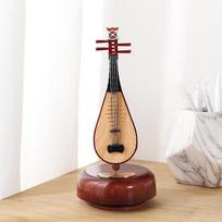Europos stiliaus sukamasis muzikos dėžutė: Gitara ir smuikas Ornamentas - Puiki gimtadienio ar poros šventės dovana svetainei. beige