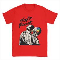 Daft Punk music T Shirt Summer  Harajuku T Shirts Couple Cotton O Neck Oversize Clothes ShortSleeved Streetwear Tops S