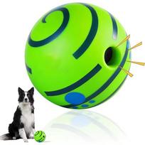 Wobble Wag Giggle Glow Ball Interactive Dog Toy With Fun Giggle Sounds When Rolled Shaken Glowing Pet Toy For Dogs žalia