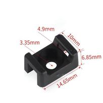50pcs Cable Zip Ties Base Mount Screw Fixing Wire Holder Organizer Retardant Black 2Sizes