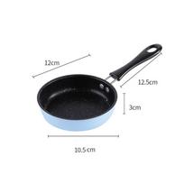 Long Handle Fry Egg Pan with Anti-stick Coating Omelette Pot Mini Non-stick Pan  Bacon Pink-Style A