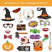 Halloween Decor Photo Props With Skeleton And Pumpkin For Trick Or Treat Celebrations