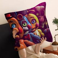 F-Fnaf F-Five-Nights-At-Freddys Cushion Cover Polyester Sofa Cushions Decorative Throw Pillows Home Decoration Pillowcover Peach skin 18*18(CM)-1Pcs
