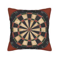 Darts Board In Fire Pillow Case Vintage Pillow Cover Soft Pillowcases For Office Car Home Decor Peach skin 18*18(CM)-1Pcs